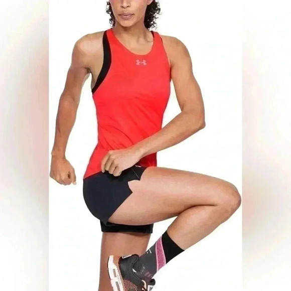 Under Armour NWT Women’s XS UA Qualifier HexDelta Pink Tank Top - Picture 1 of 9